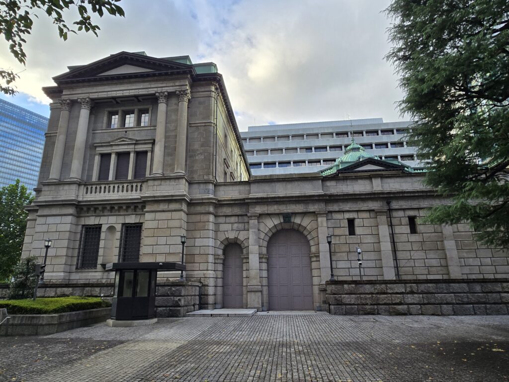 日本銀行本店本館。東京駅と同じく辰野金吾の設計、1896年竣工